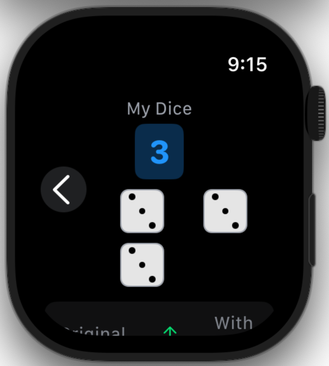 Results showing probability percentage for informed decisions